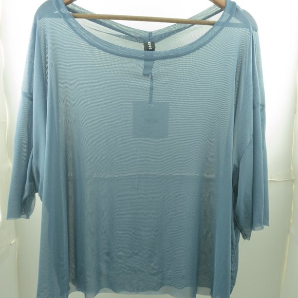 Agnes & Dora Mesh Tee Denim - Picture 2 of 4